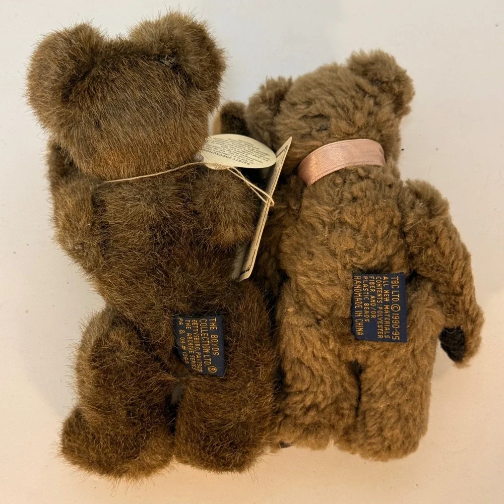 Boyds Bears Archive Series Miniature Jointed Teddy Bear Plush Set of 2 -‎ 5.5